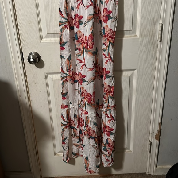 Roxy On a Wim Hawaiian Hibiscus Long Dress size S - Picture 3 of 8
